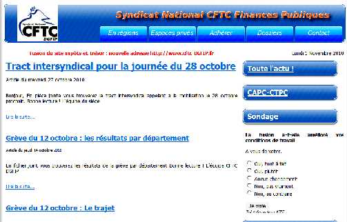 Le site de C F T C  DGFiP