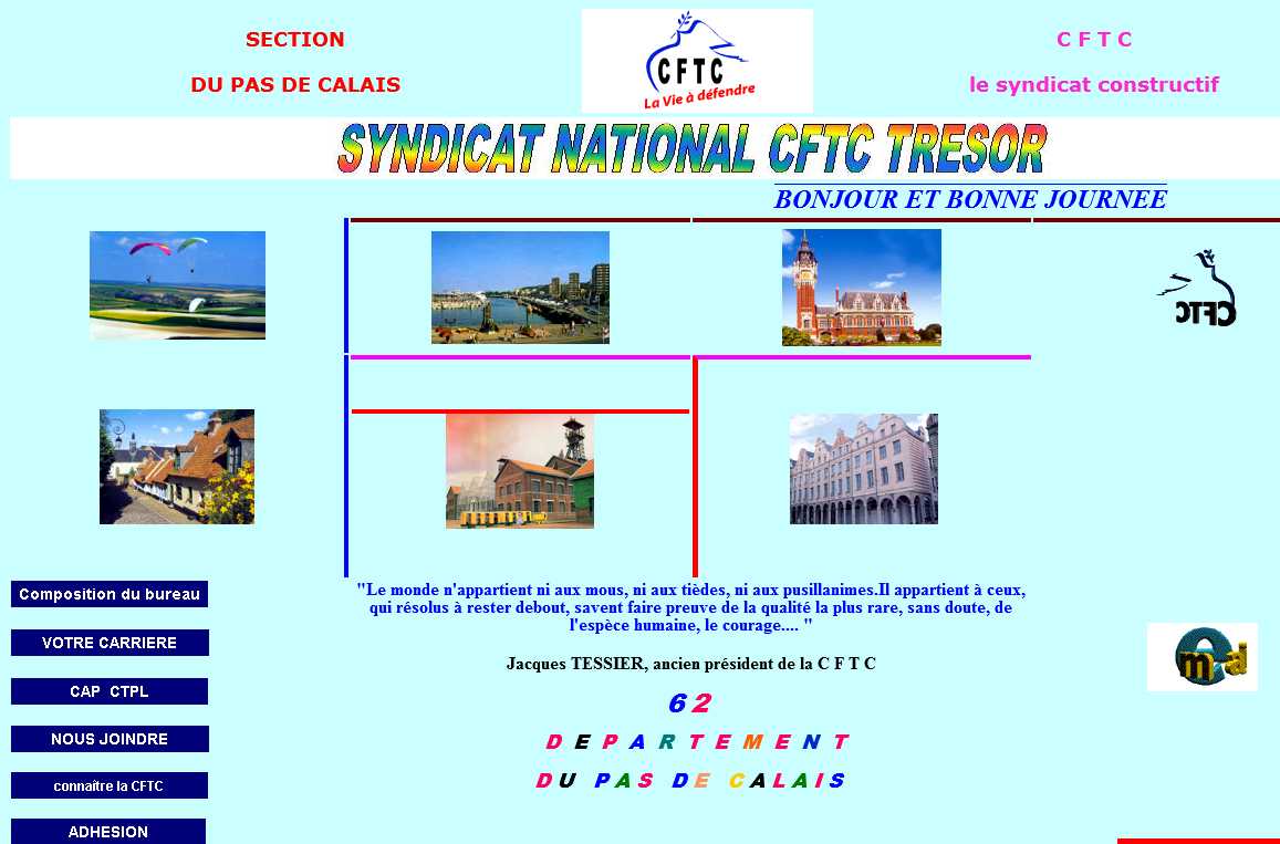 Voici le site de CFTC  DGFiP 62 le 30 novembre 2003.